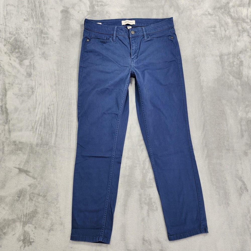 Calvin Klein‎ Jeans Womens 6 Blue Mid Rise Ankle Skinny Stretch Denim Casual